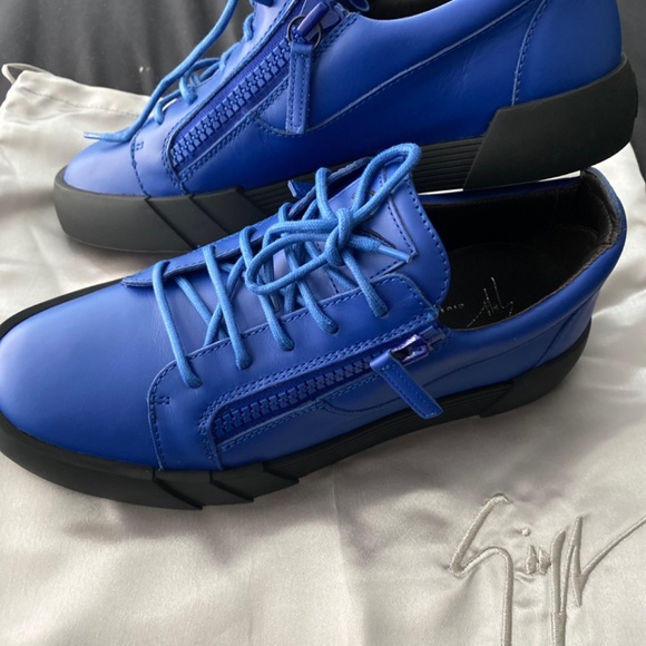 Giuseppe Zanotti Blue Men’s Sneaker Size 42 - Picture 2 of 6